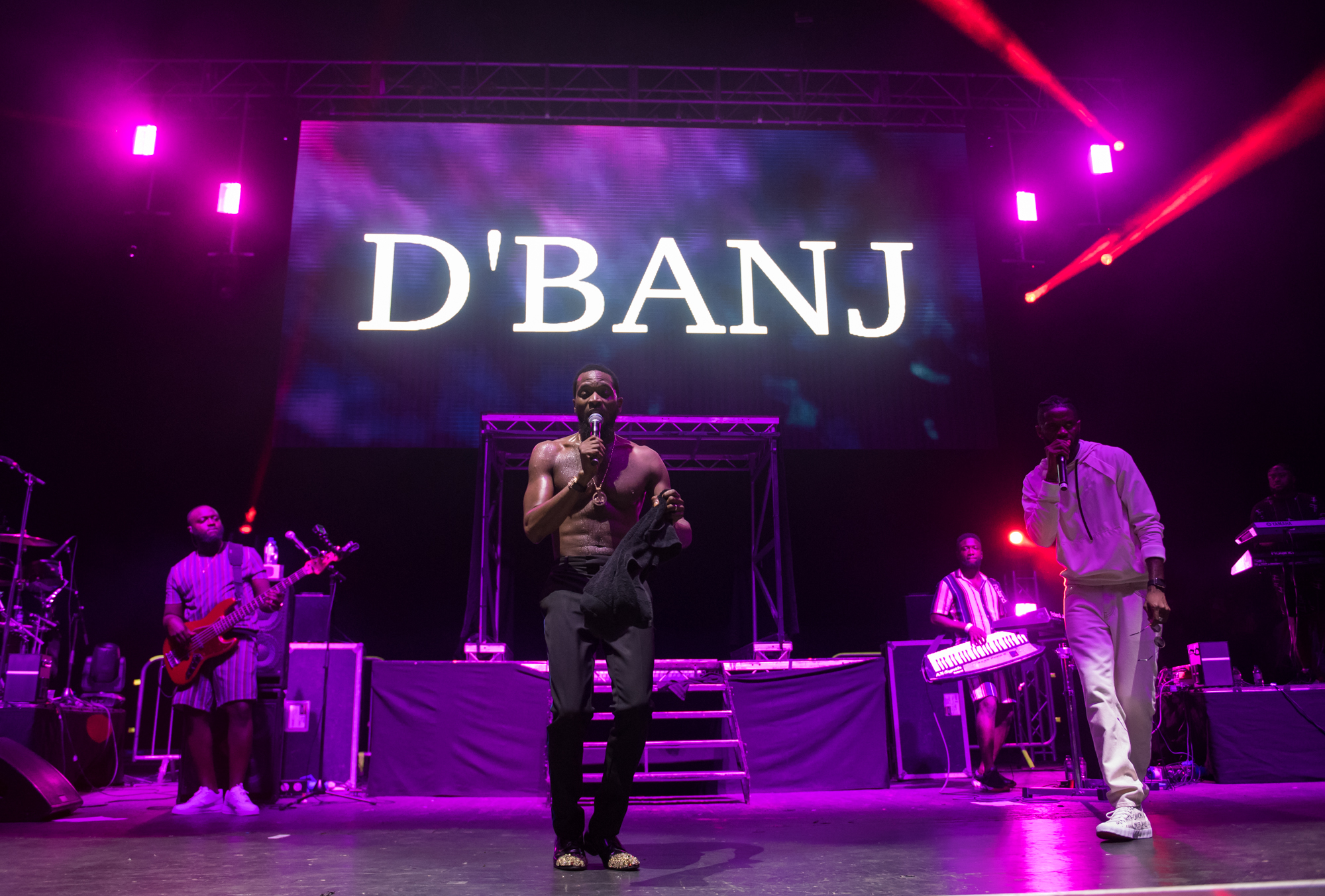 London, United Kingdom. 25th August 2019. Dbanj performing live with Compozers at 02 Academy Brixton during his UK tour.